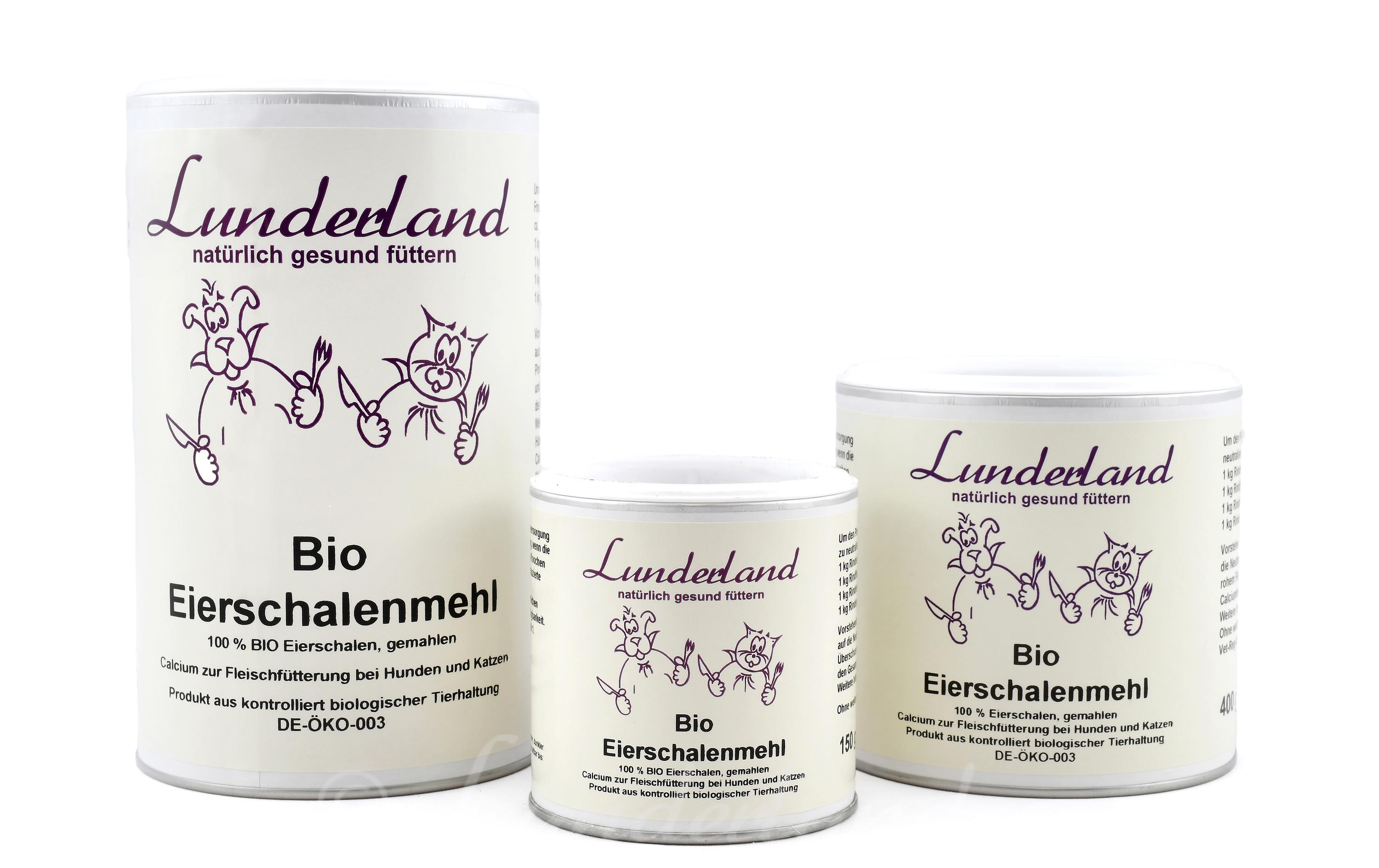 Hunde-Nahrungsergänzung Bio-Eierschalenmehl, 400 gErgänzungsfuttermittel für Hunde und Katzen