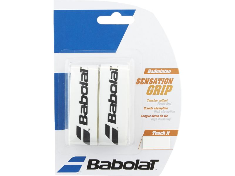 Babolat Grip Sensation 2 Stück, weiss Ersatz-Griffband