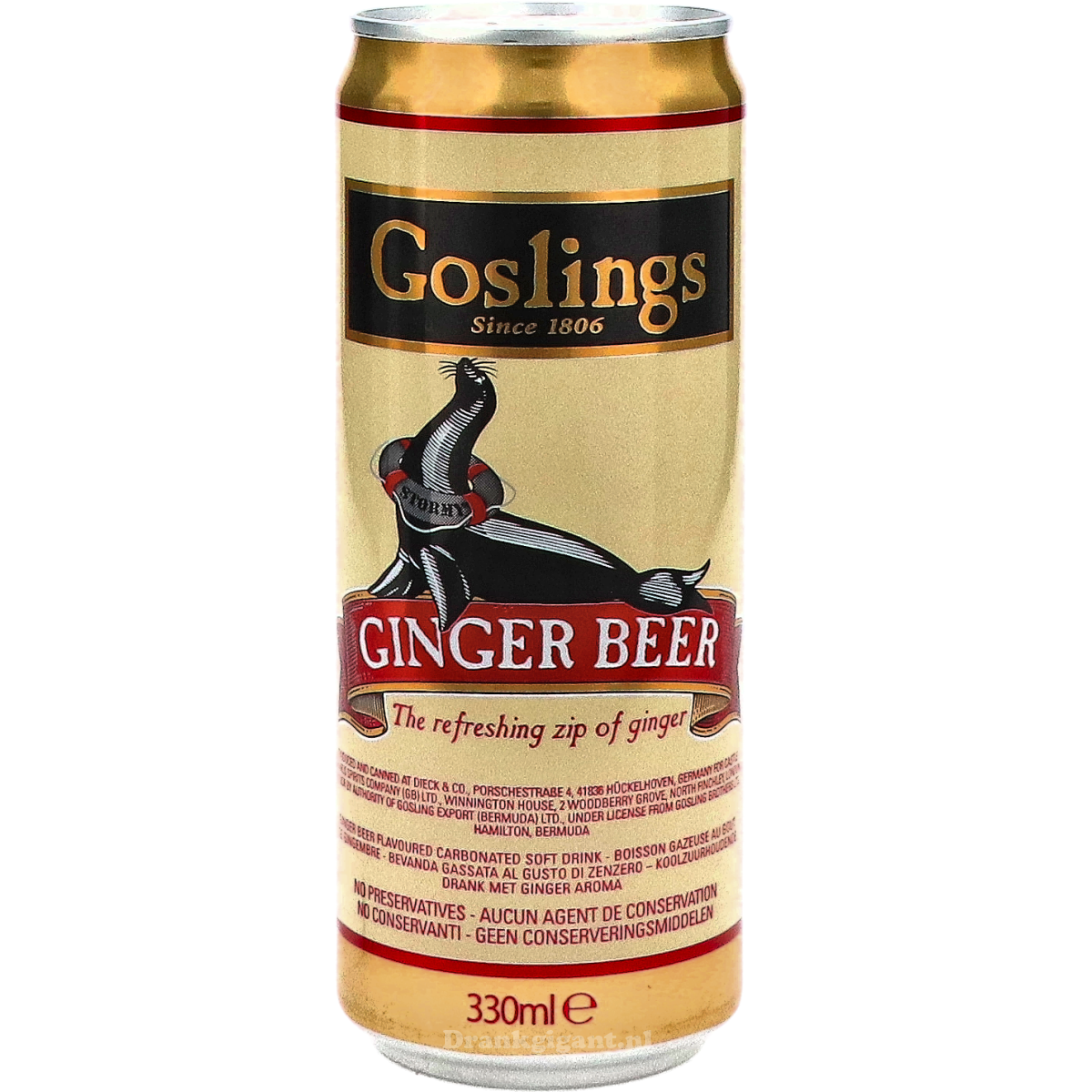 Goslings Ginger Beer Op=Op (THT 08-26) 33 cl