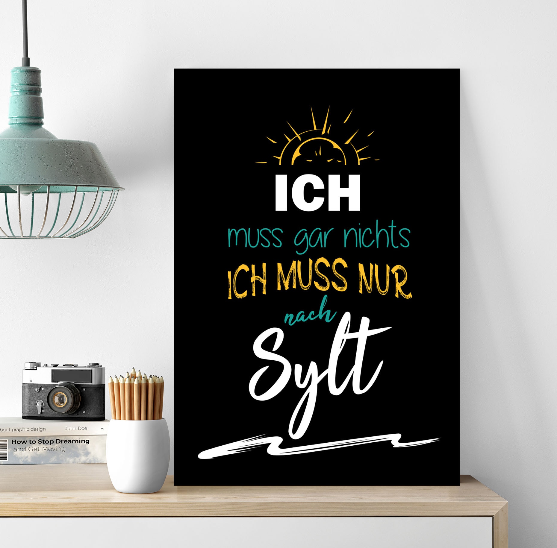 queence Metallbild »Ich muss nur nach Sylt II« Sprüche 1 Stk. tlg. Sprüche, Texte, witzig, Sylt, Insel, Urlaub