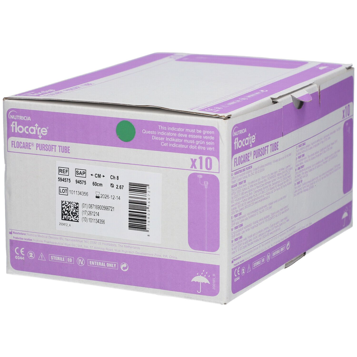 Flocare PURSOFT Sonde Ch8-60 cm