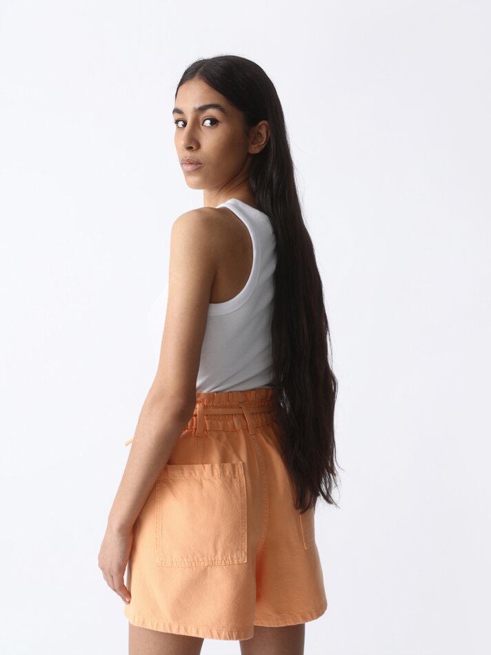 Shorts jeans folgados - Mandarim