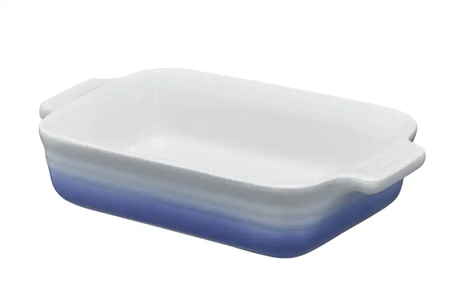 KHG Auflaufform Hellblau, Weiß 22,2 cm