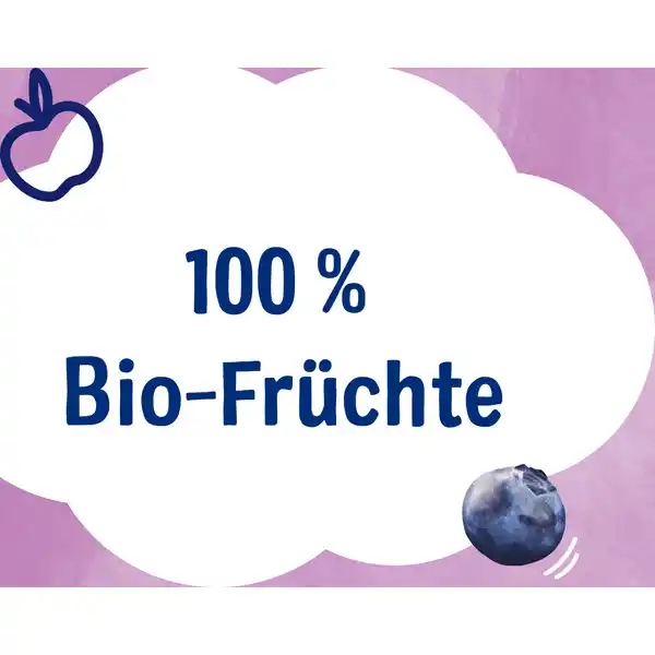 Bio Apfel, Erdbeere & Heidelbeere