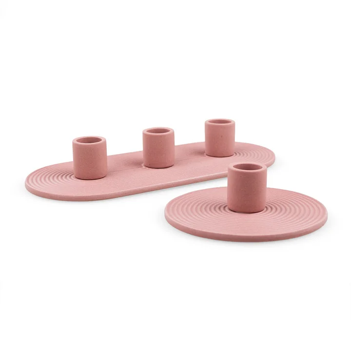 Nuuck - Cirkler 01 Keramik Kerzenhalter Ø 12 x H 3,5 cm, charcoal black