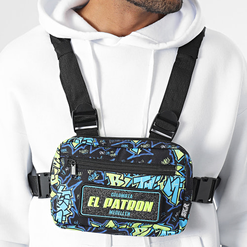 Sac Poitrine Noir Bleu Jaune
