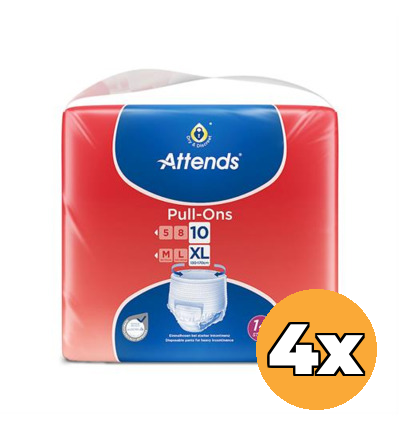 4x Attends Pull-ons 10 maat XL (14 stuks)