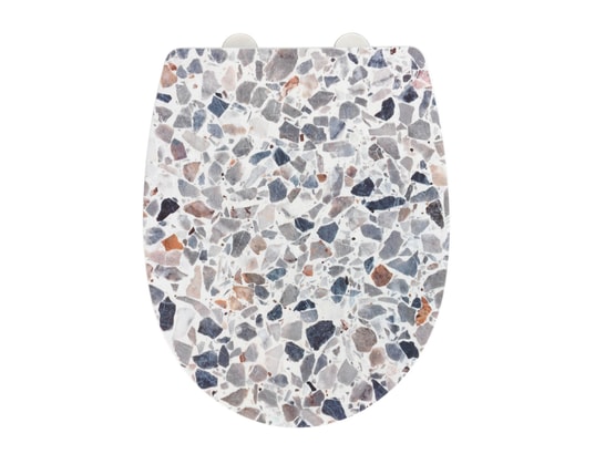 WENKO - Abattant wc thermoplast design terrazzo - gris