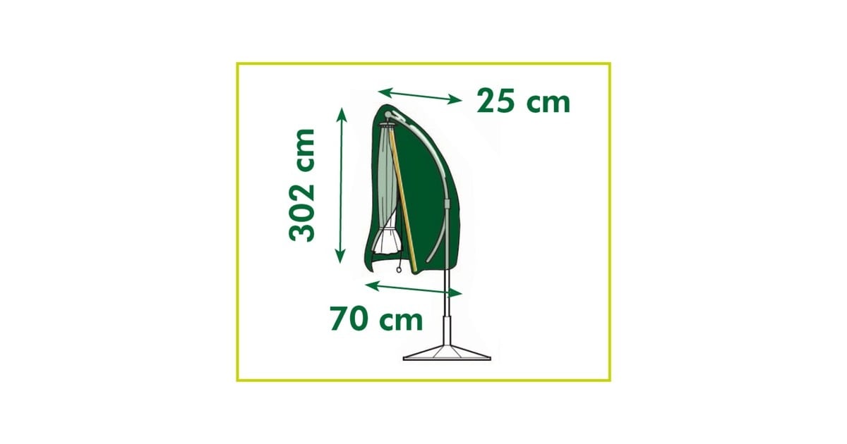 NatureTuinmeubelafdekhoes voor staande parasol (groot) afdekking  (Grijs, 6030617)