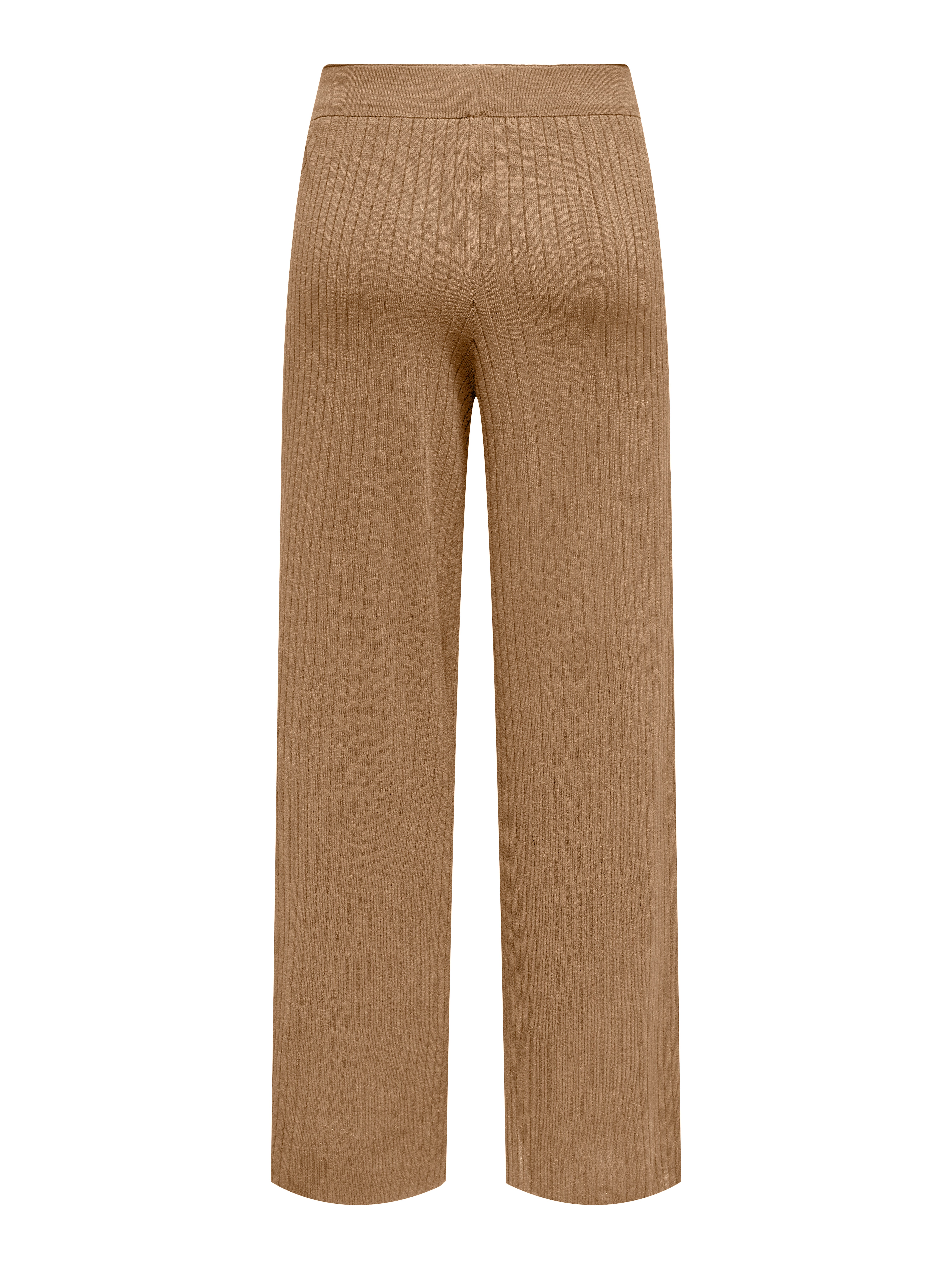 ONLTHELMA Mittlere Taille Weiter Beinschnitt Gestrickte Hose Toasted Coconut