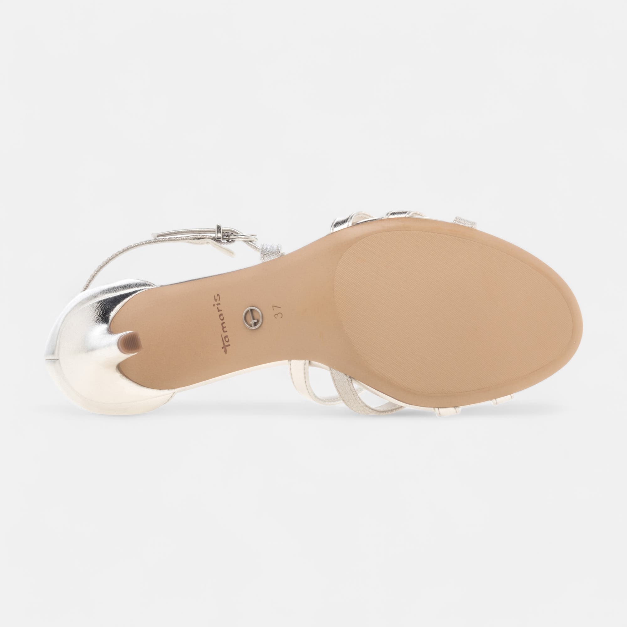 Nu-pieds à talon Femme argent