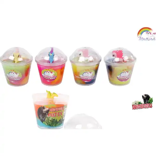 Unicorn / Dinoworld Einhorn- & Dinoslime mit Figuren