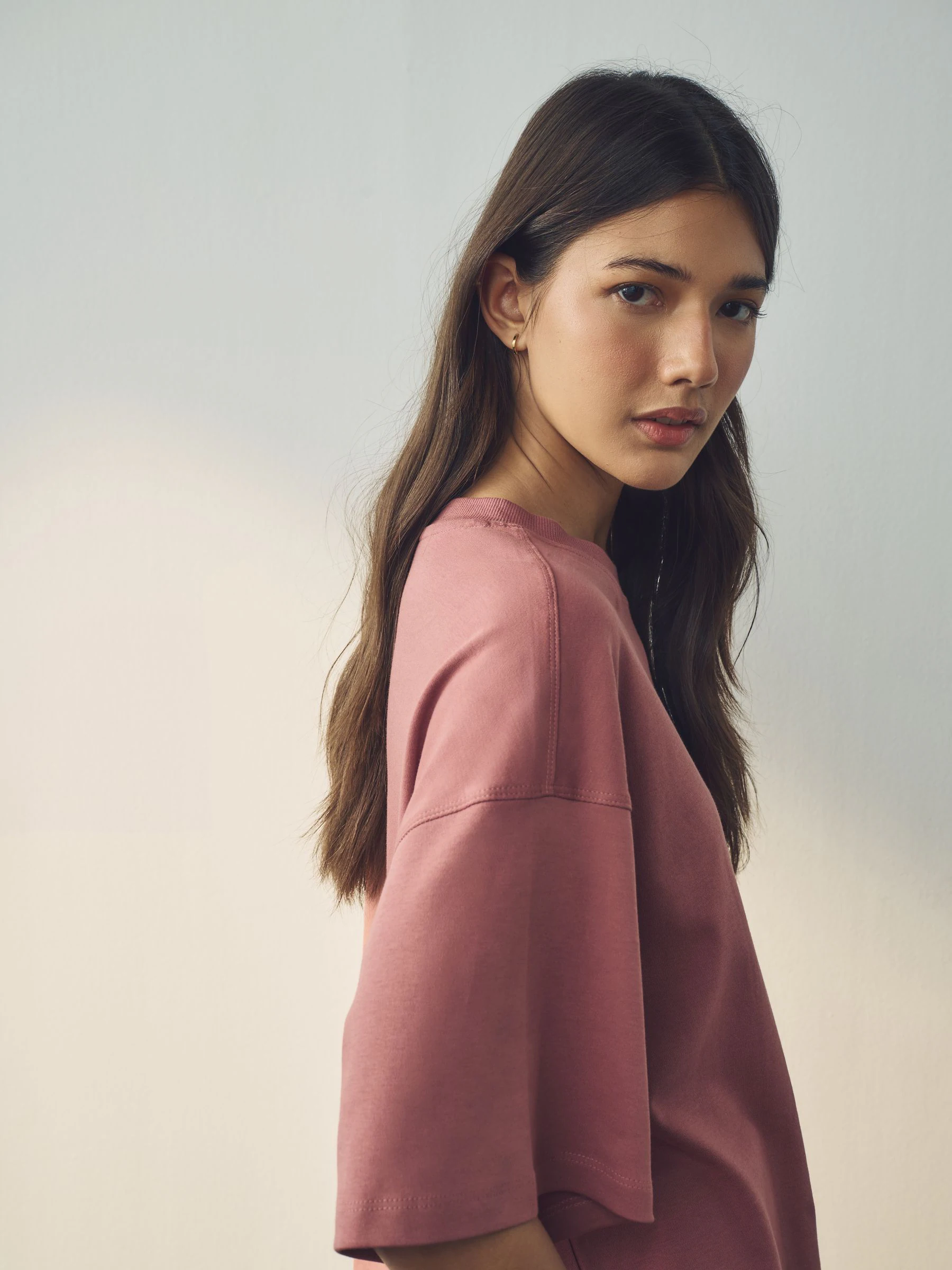 Multi - Verpakking van 5 100% katoenen boxy T-shirts met korte mouwen