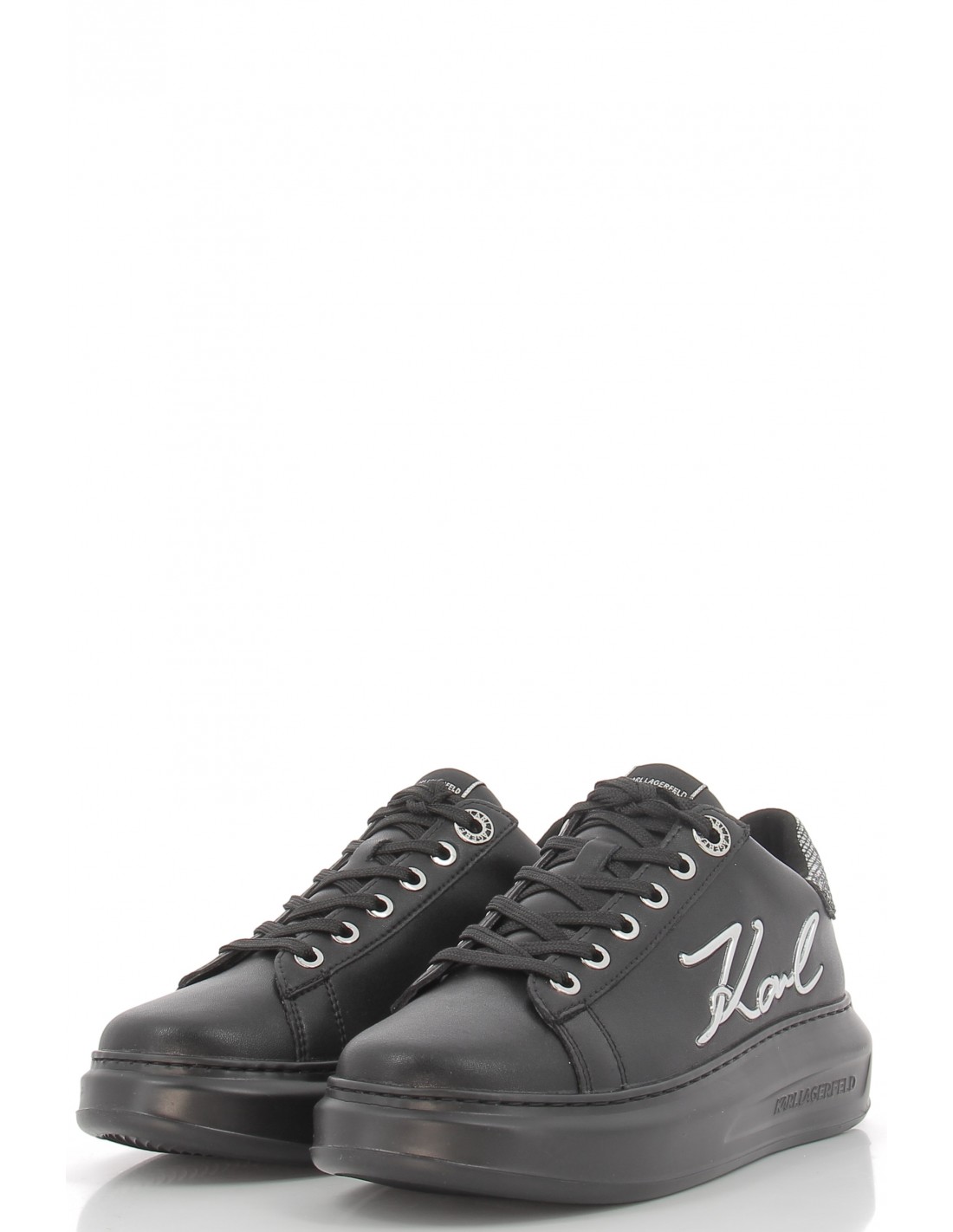 karl lagerfeld baskets compensées femme kapri signia cuir noir