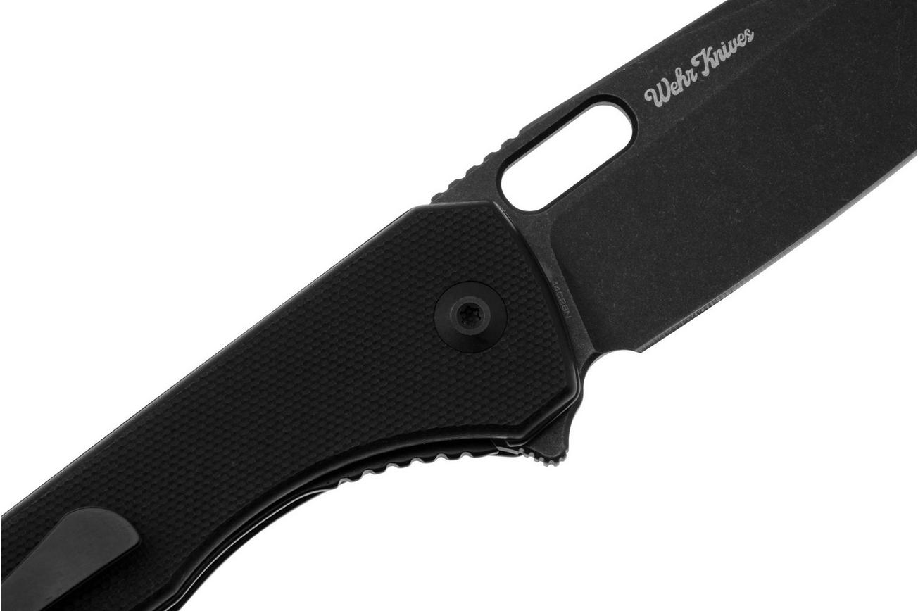 Civivi Nugz C23060-1 Black Stonewashed 14C28N, Black G10 zakmes, Matthew Wehrwein design