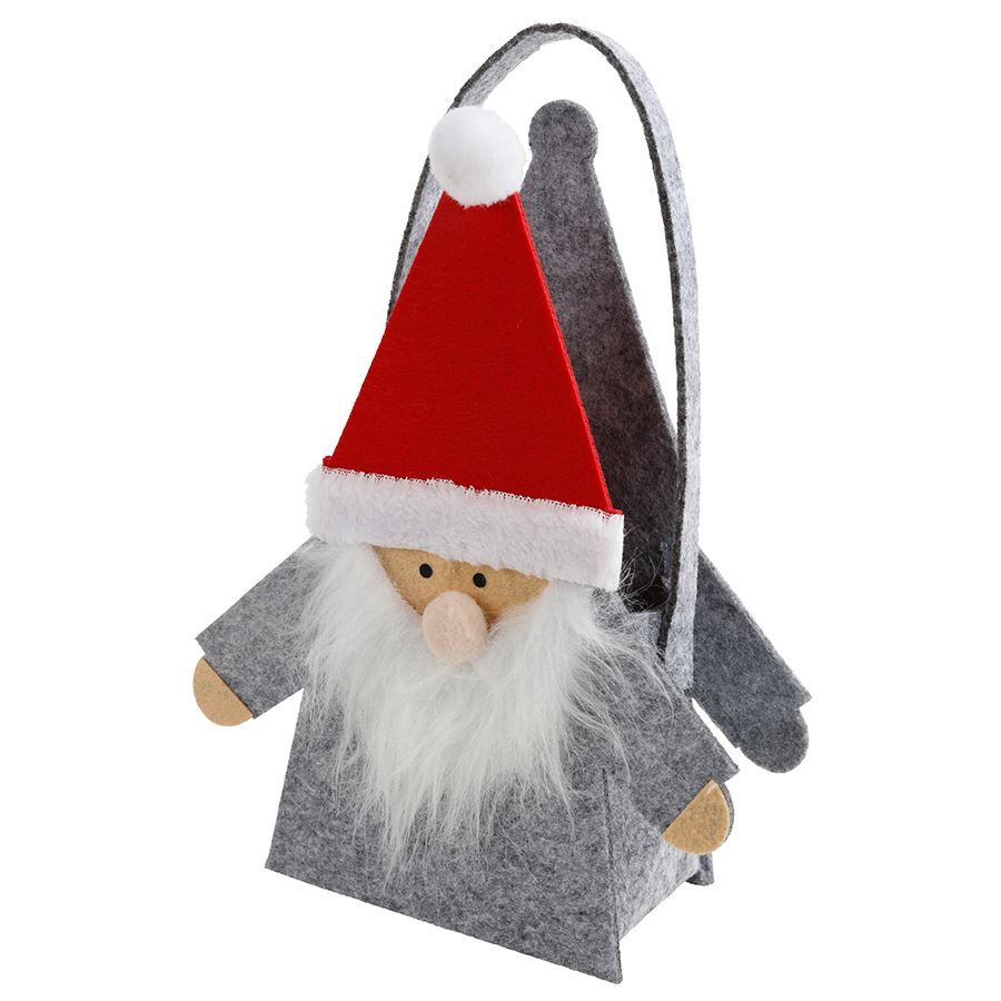 Weihnachtsdeko Filz-Tasche Santa 20x30x7,5cm