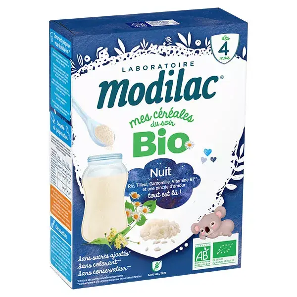 Modalac My Organic Evening Cereal Calm Night A partir de 4 meses 250g