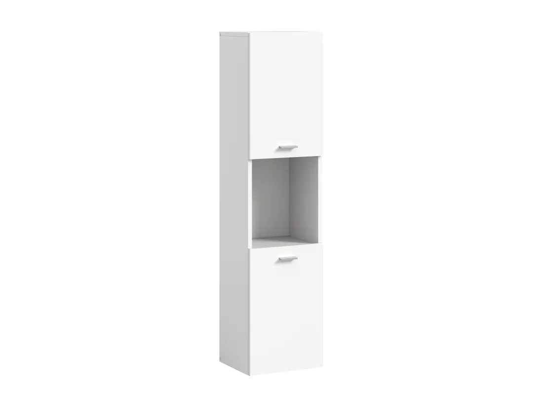 Boston - Colonne basse (L/H/P : 30x125x29 cm) en mélaminé blanc