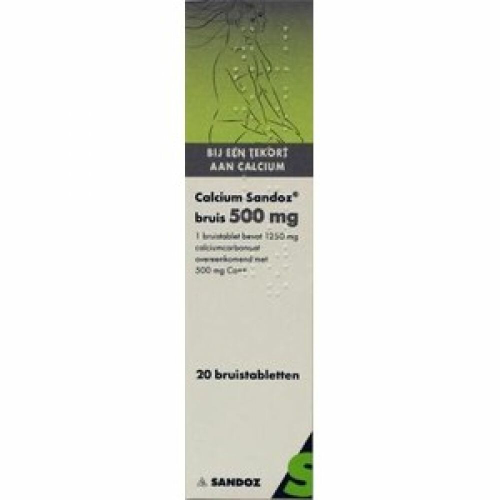 Sandoz Calcium 500 mg Bruis20 bruistabletten