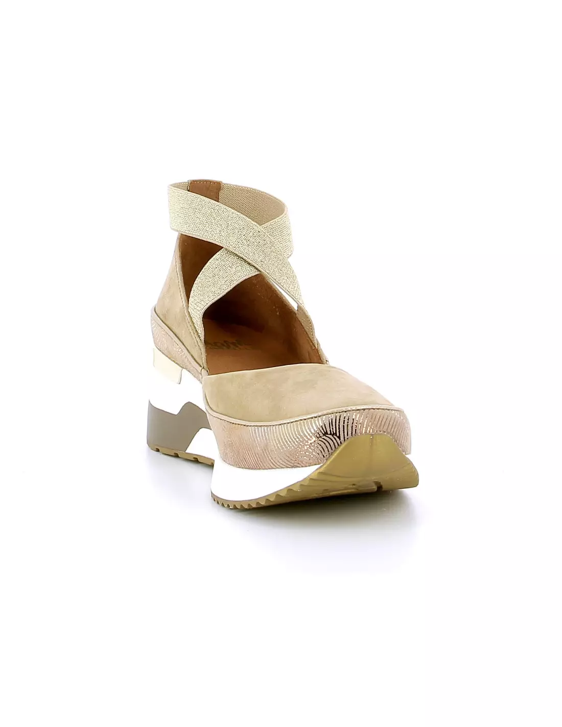 MAM ZELLE VOLOU - Ballerines & babies WAVECREMEVELOURSABLE