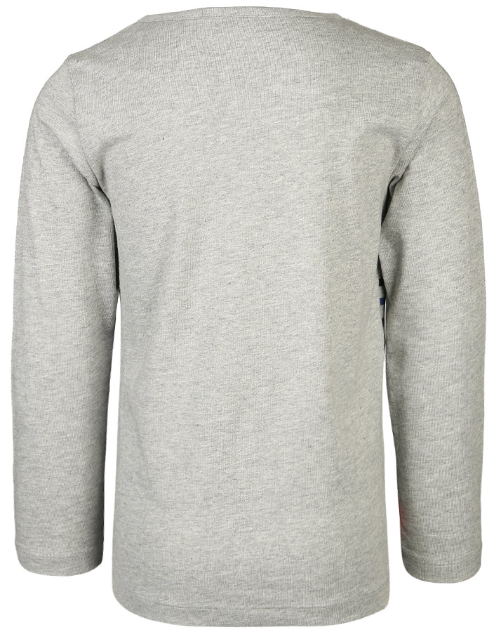 Langarm-Shirt SEGELBOOT MIT ANKER in grau