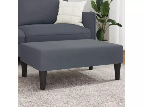 Repose-pied gris foncé 77x55x31 cm velours