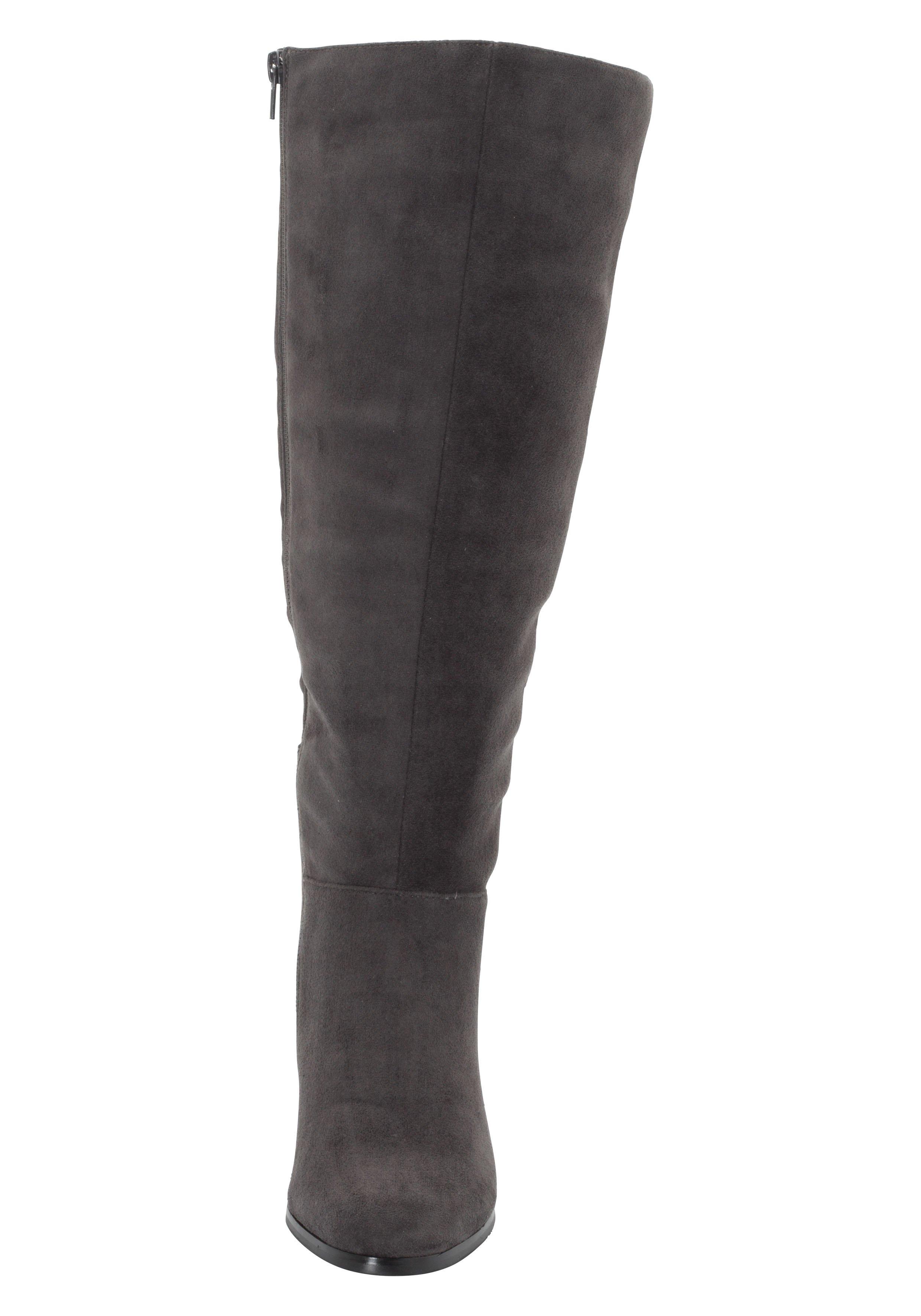 Weitschaftstiefel mit Stretch-Einsatz, in 3 Schaftweiten