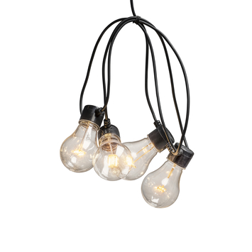 Feestverlichting lichtsnoer 10 LED lampen extra warm wit