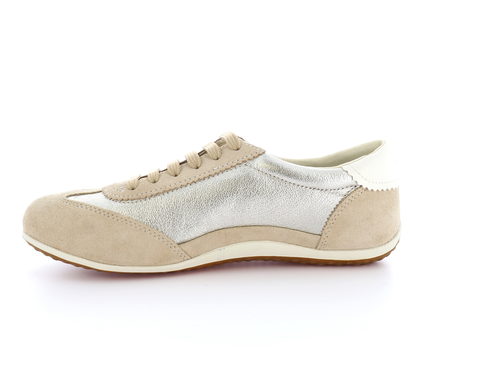 Geox-D VEGA D4509A Matières combinées Beige Metal