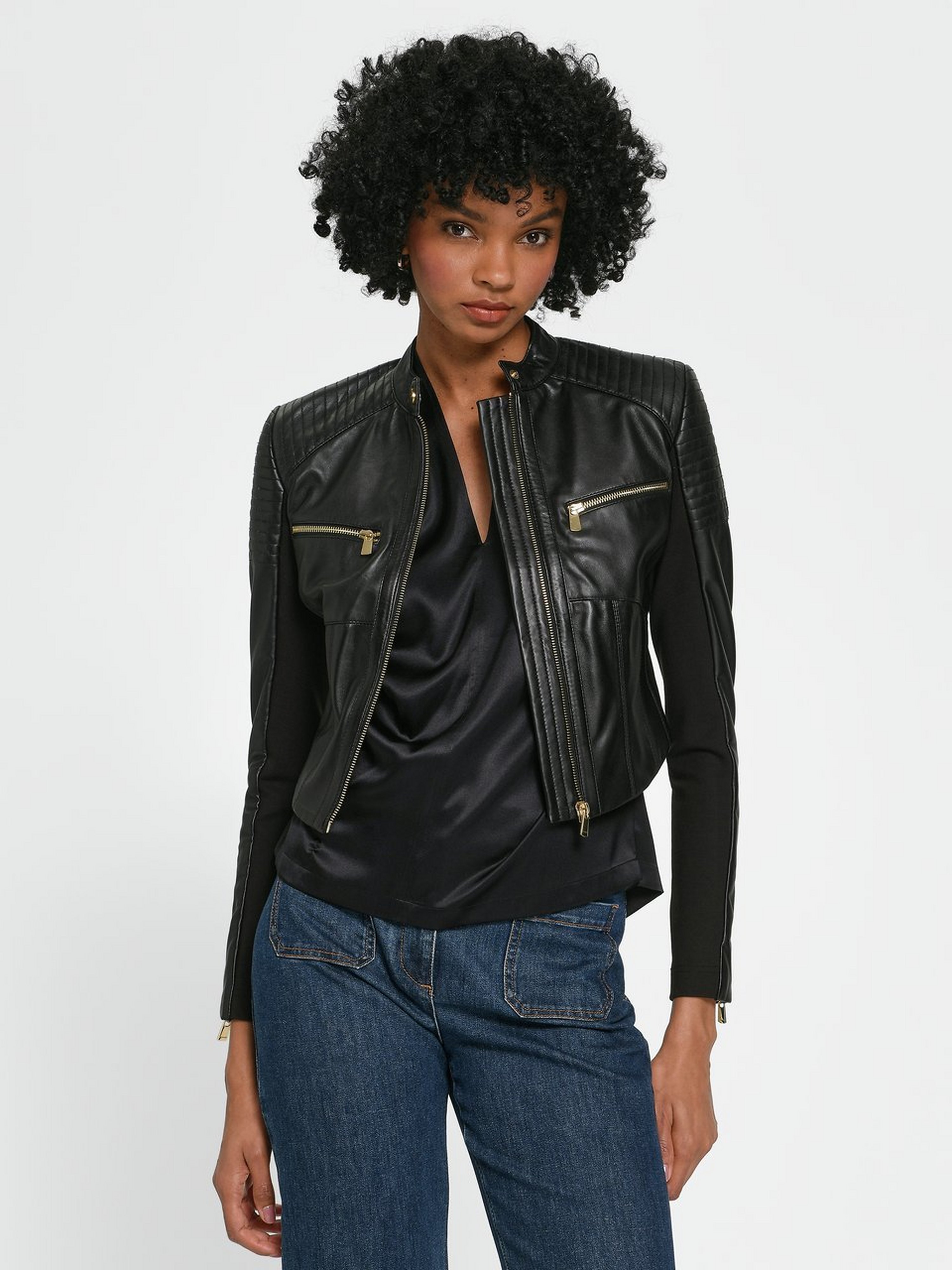 Lederjacke 