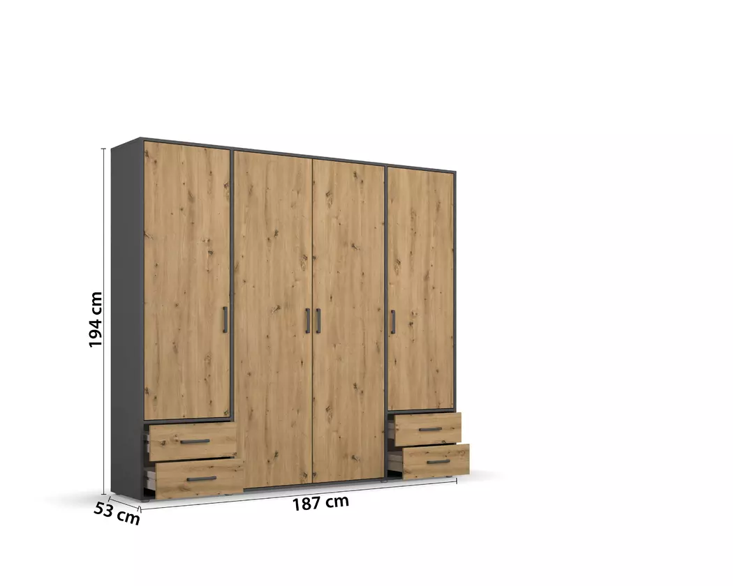 Kleiderschrank Voyager 187 x 194 cm