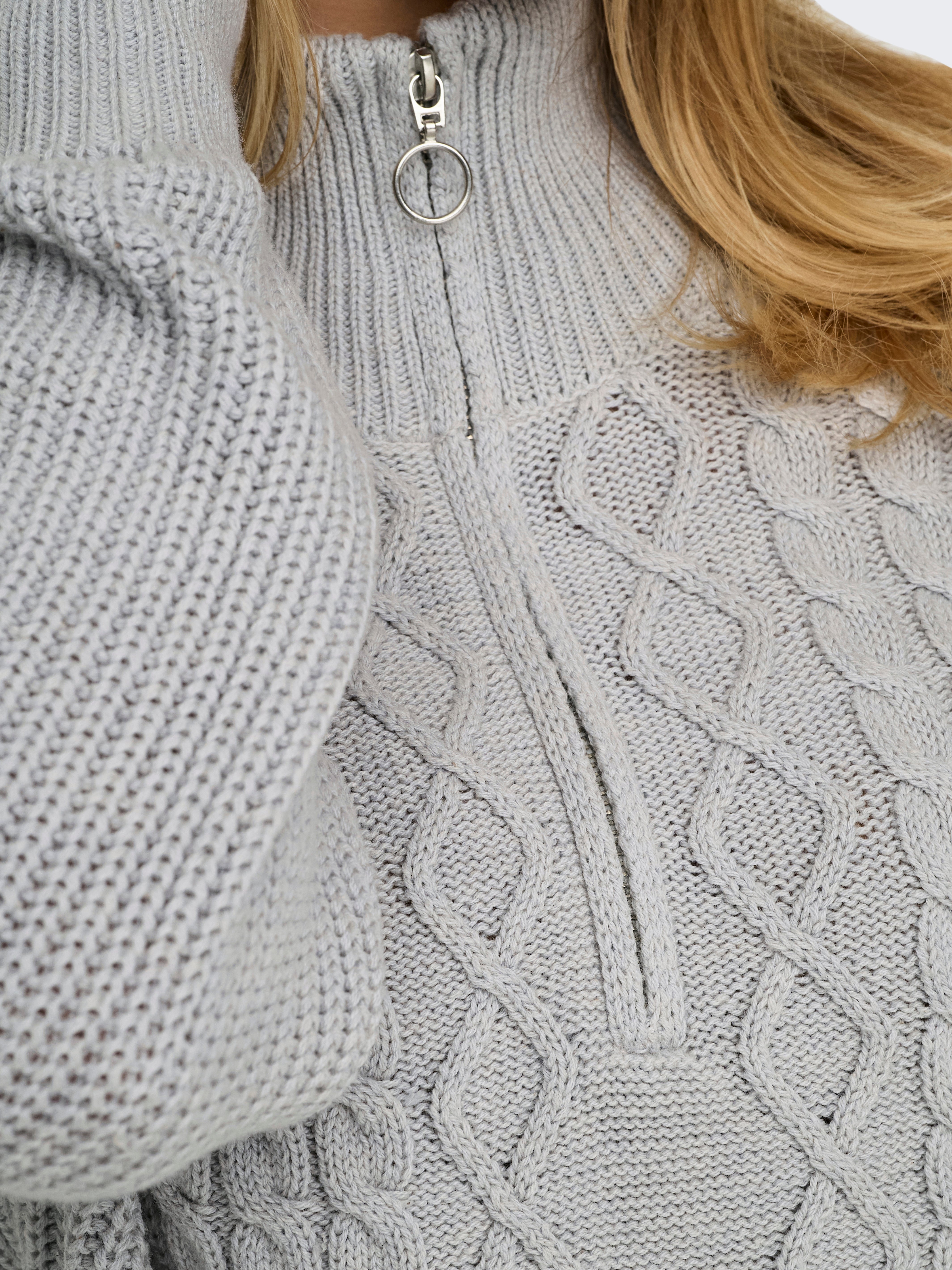 ONLDORITTA Strickpullover Light Grey Melange