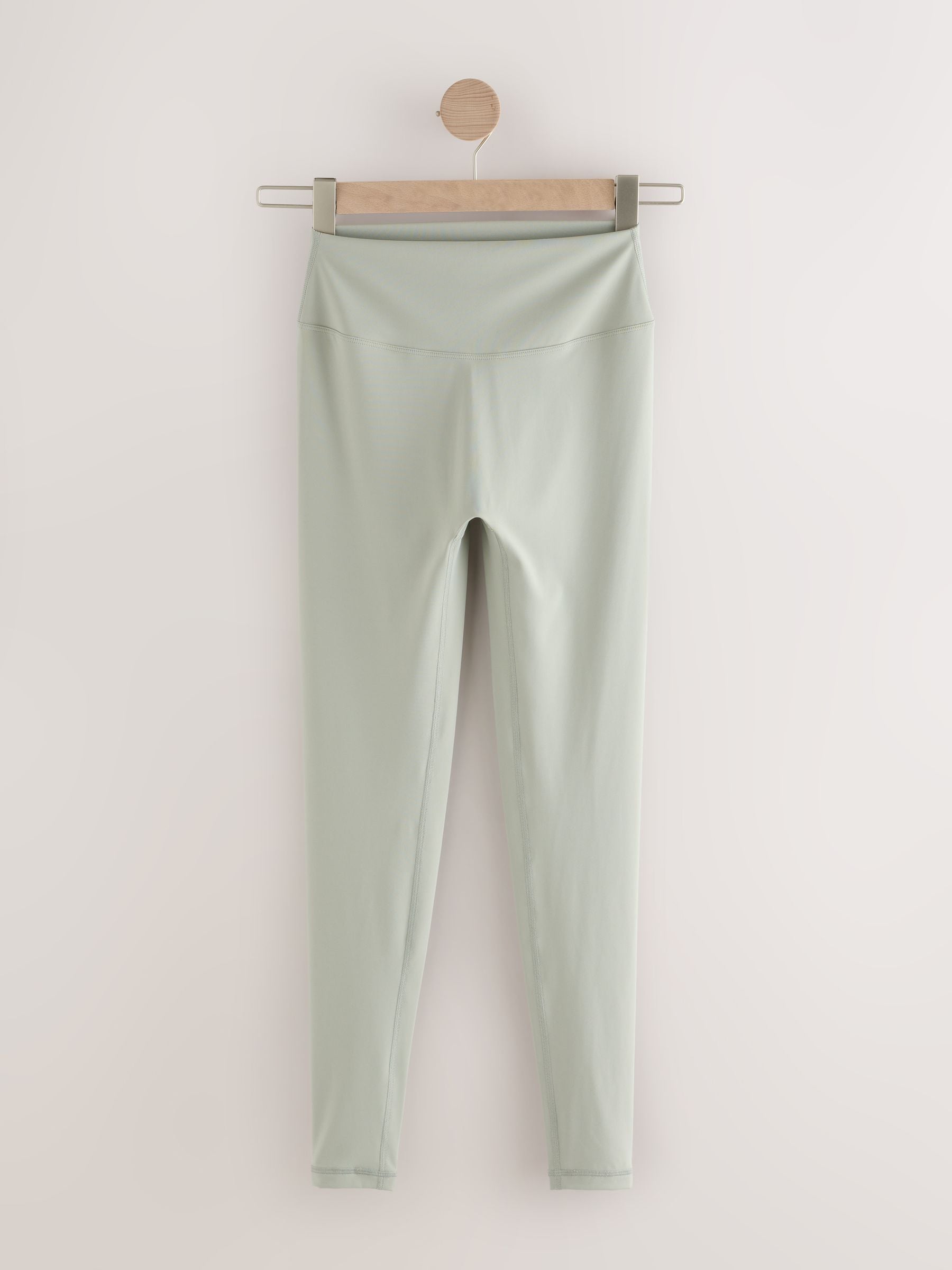 Grijs-groen - self. Legging met hoge taille