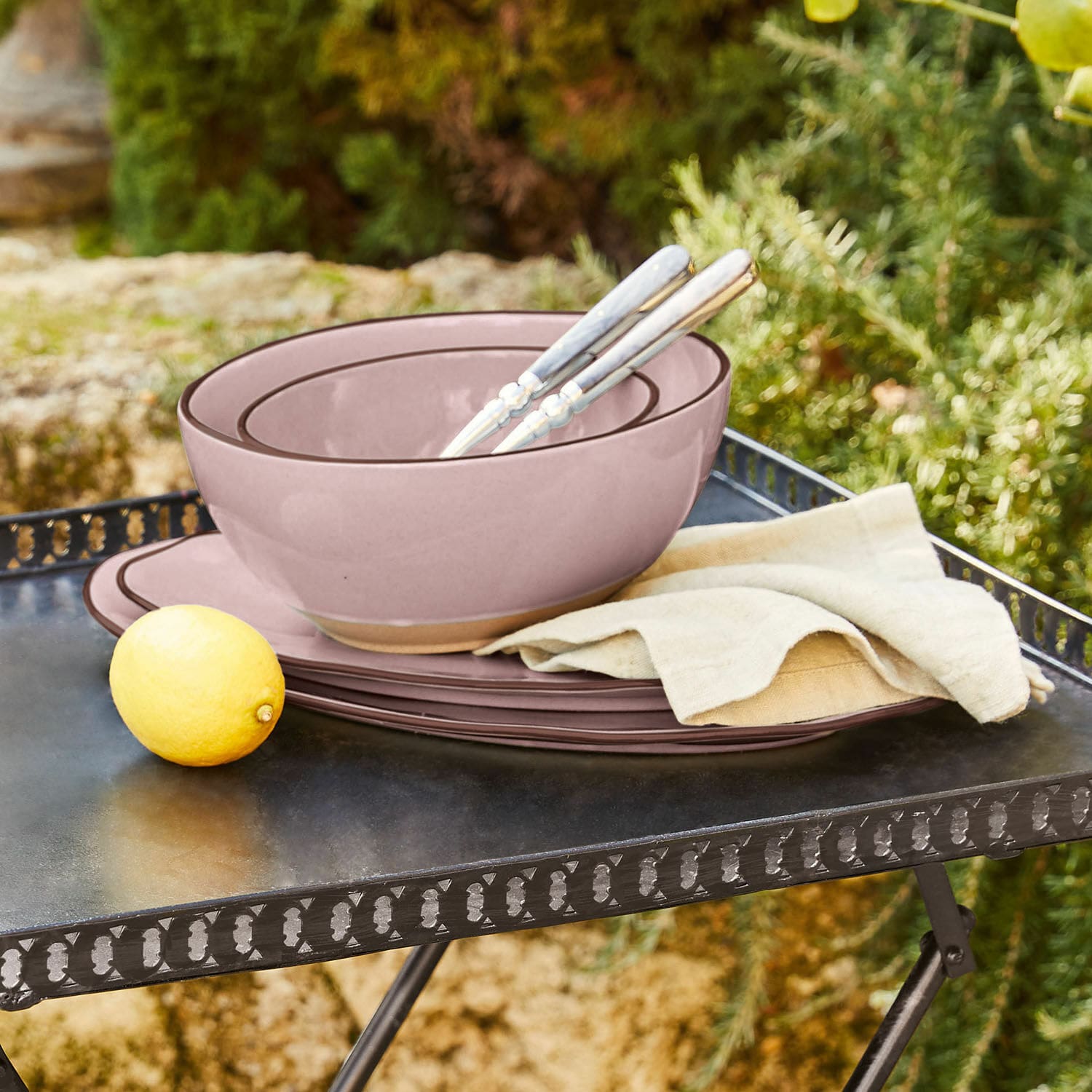 Schüssel 2er Set Biarré rosa