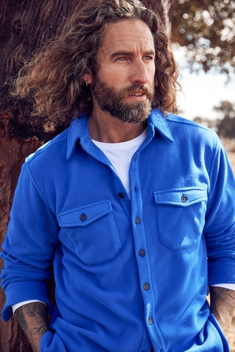 Hemd, Overshirt, Langarm, Fleece