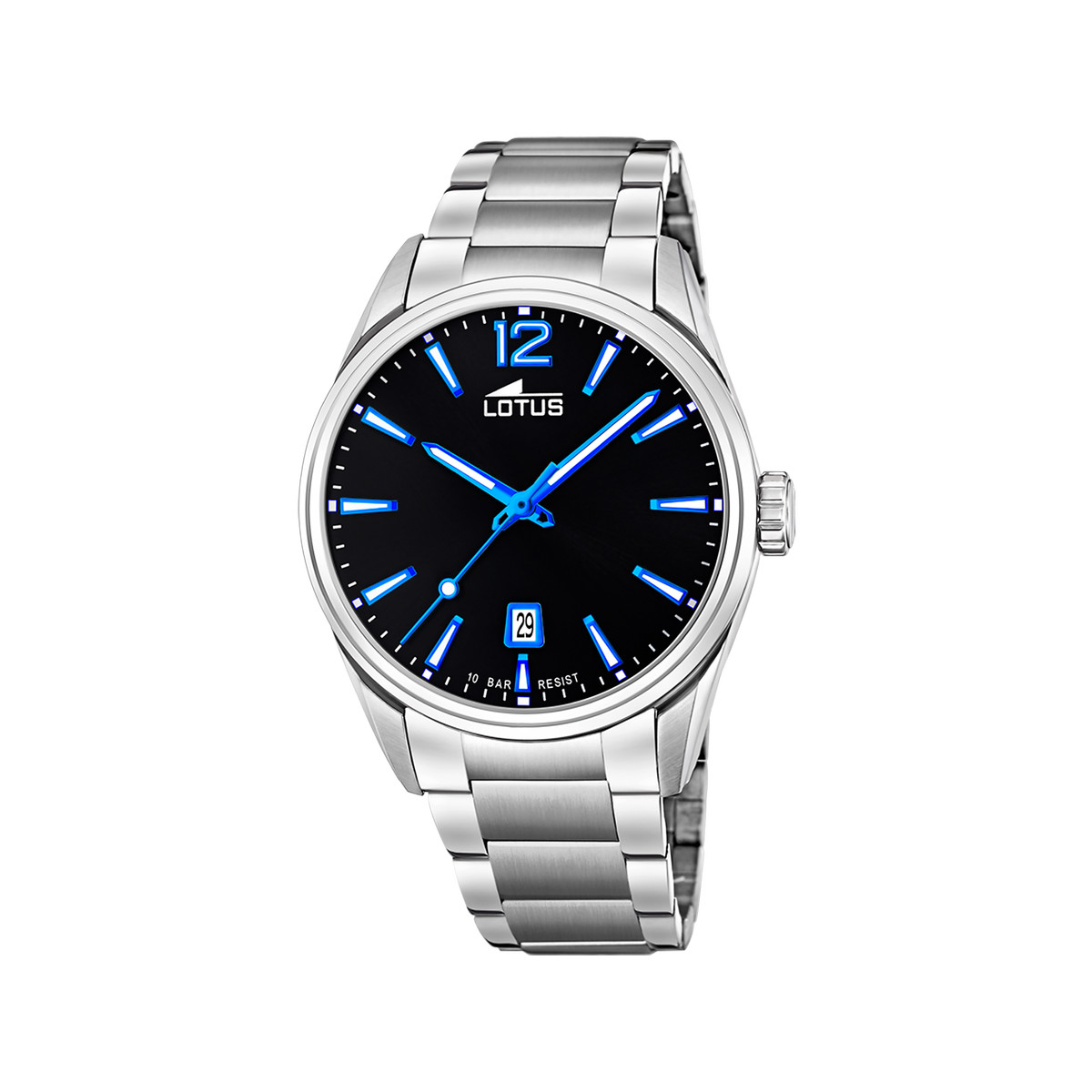 Montre LOTUS Minimalist homme bracelet acier gris