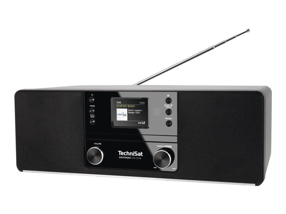 TechniSat DigitRadio 370 CD IR - Audiosystem - 2 x 5 Watt - sort