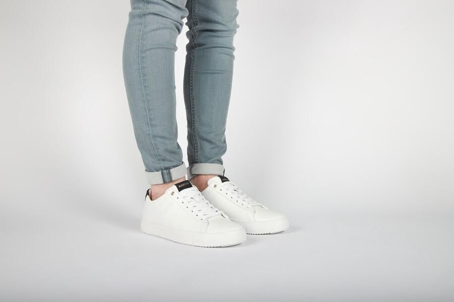 Blackstone ROGER LOW RM50 White Black Sneaker (low) Heren White