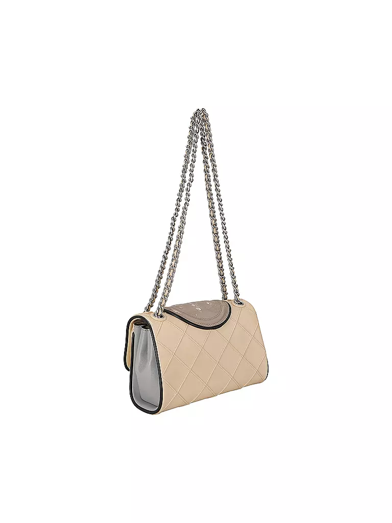 TORY BURCH Ledertasche - Umhängetasche FLEMING Small creme