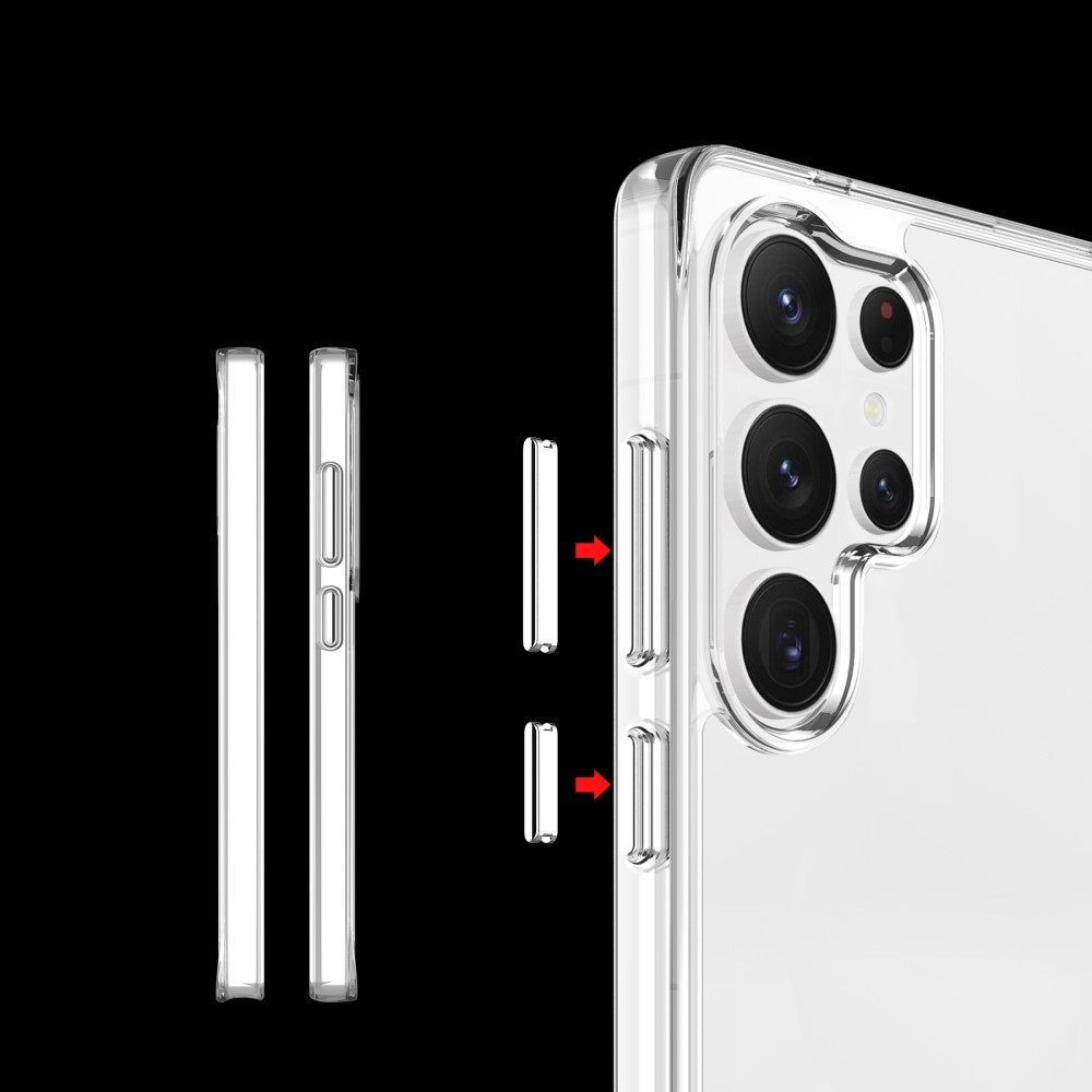 Samsung Galaxy S25 Ultra Hybrid Hardcase Hülle TPU Bumper   Kunststoff Rückseite - Transparent