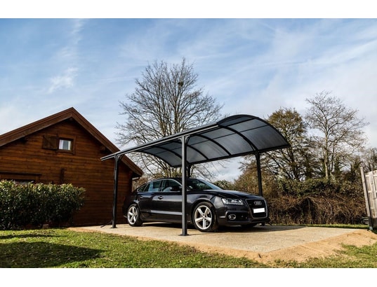 HABRITA - Carport aluminium - Toit demi-rond 14,62 m2