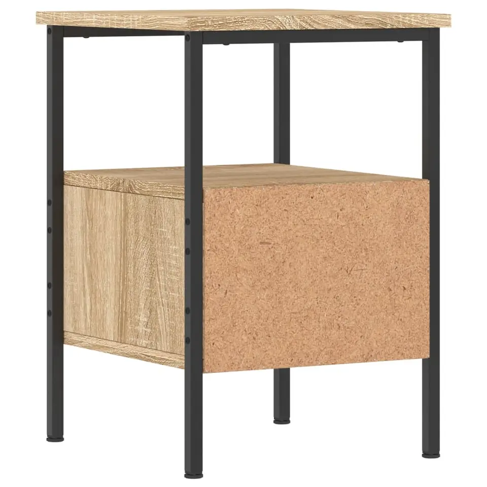 vidaXL - Nachtkastje - Bruin - Bewerkt hout - 2 stuks