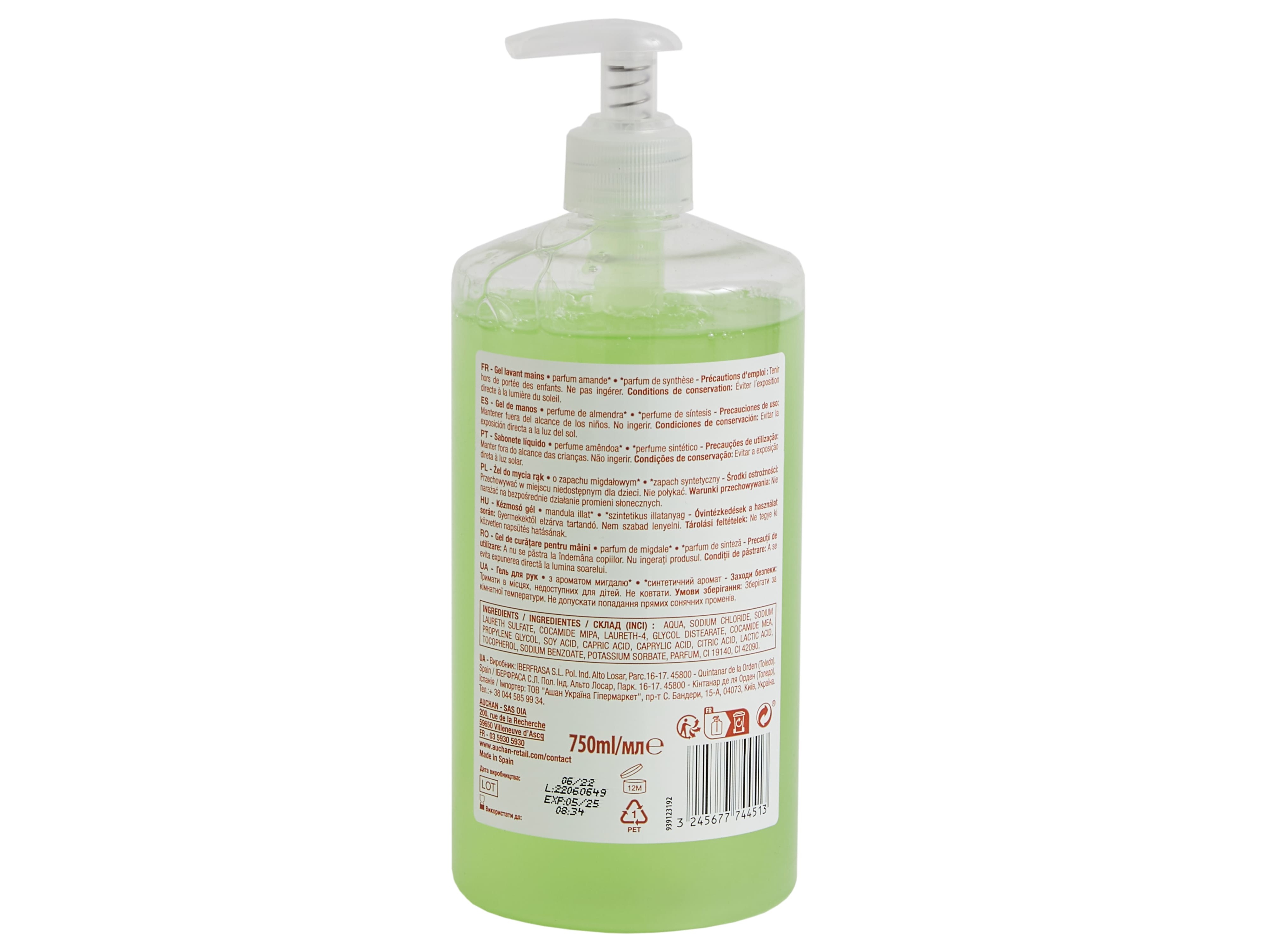 SABONETE LÍQUIDO POLEGAR AMÊNDOA 750ML