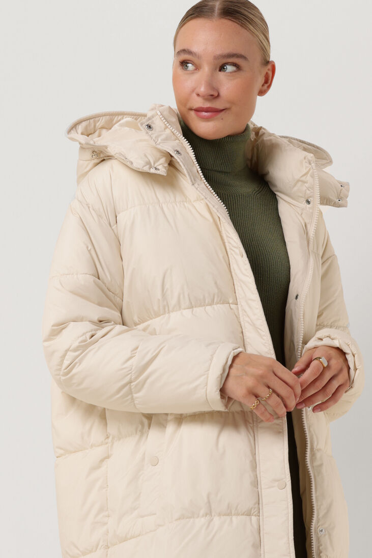 NOTRE-V gebroken wit notre-v gewatteerde jas puffer long