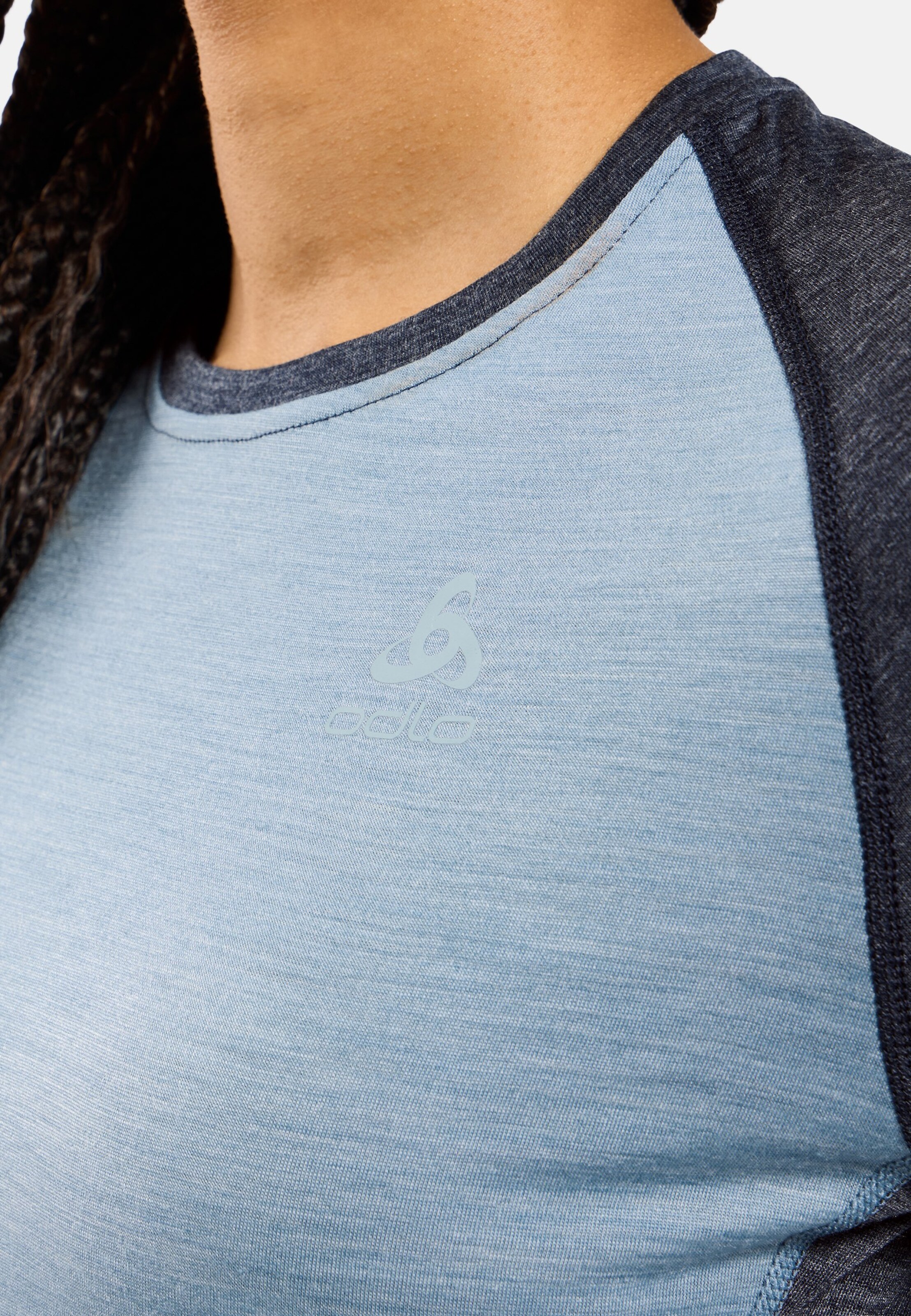 Natural Performance Wool 150 Base Layer Langarmshirt in provincial blue - dark sapphire melange