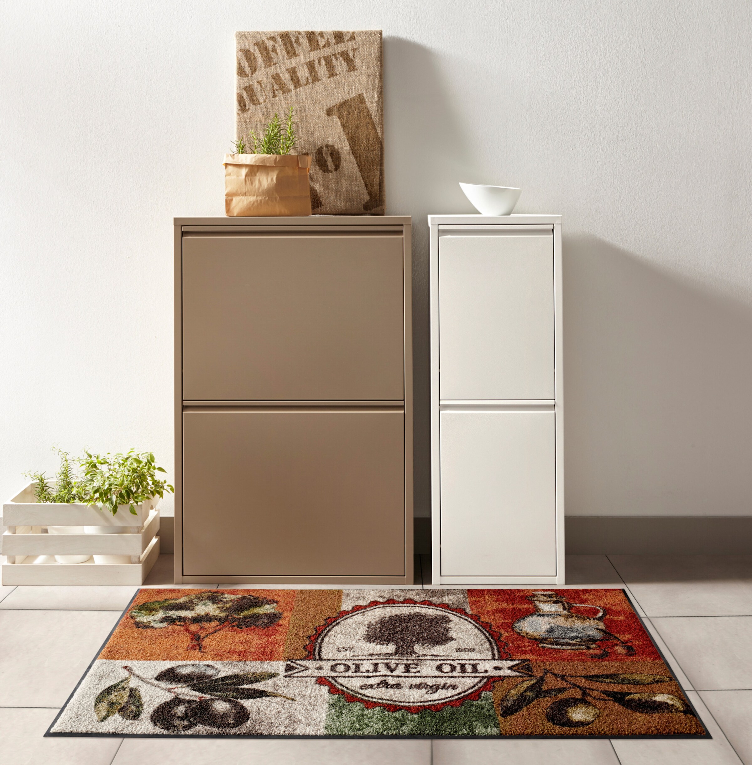 heine home Mülltrenner in taupe