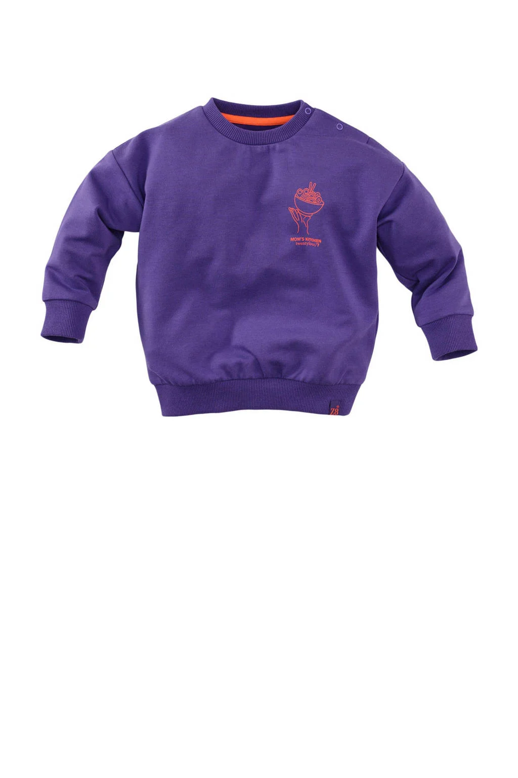 Z8 mini sweater Teun met backprint paars