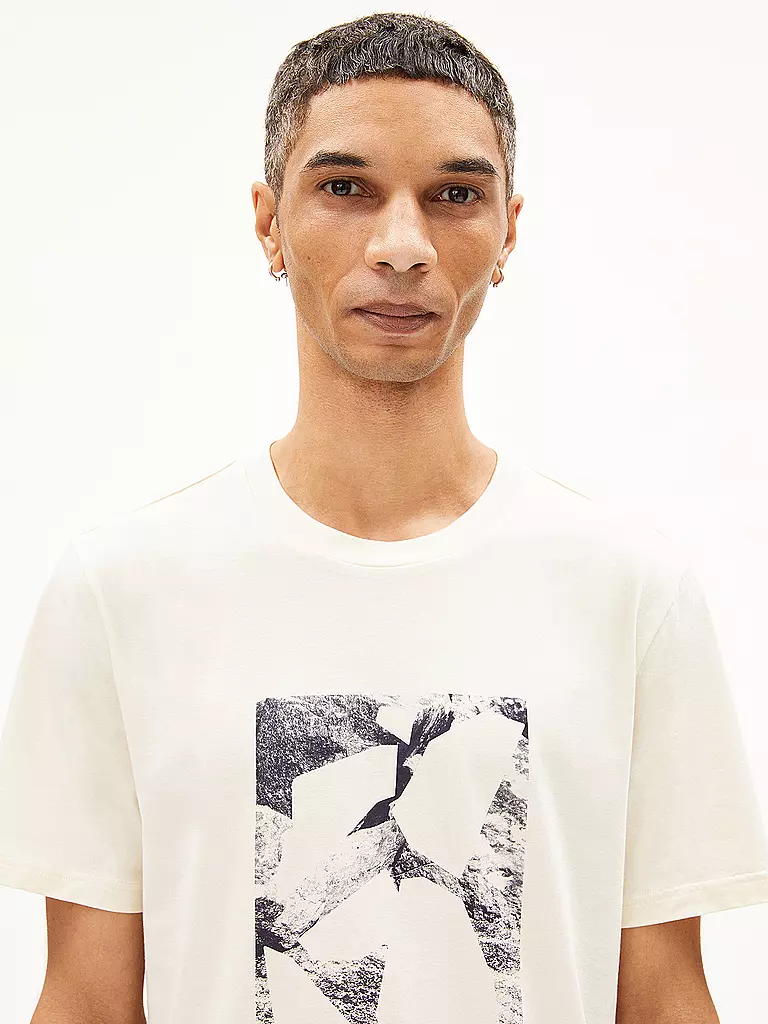 ARMEDANGELS T-Shirt JAAMES ROCKS  creme