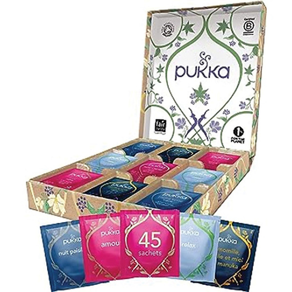 Pukka Coffret sélection thé et infusion 100% bio - 45 sachets