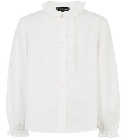 Emporio Armani Skjorte - Hvid m. Print
